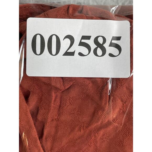 Knox Rose Shirt Women XXL 2XL Burnt Orange Long Sleeve Peasant Blouse V-Neck NWT - Picture 8 of 8